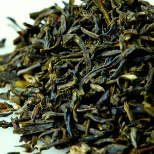 Organic Jasmine Green Tea Leaves -- Macro