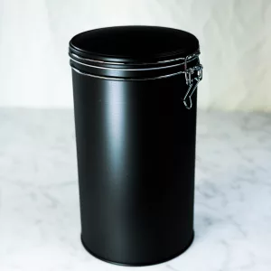 tea canister, black, large